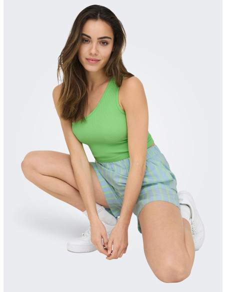 ONLY - ONLGWEN RIB ASYMMETRIC CROP TOP PNT