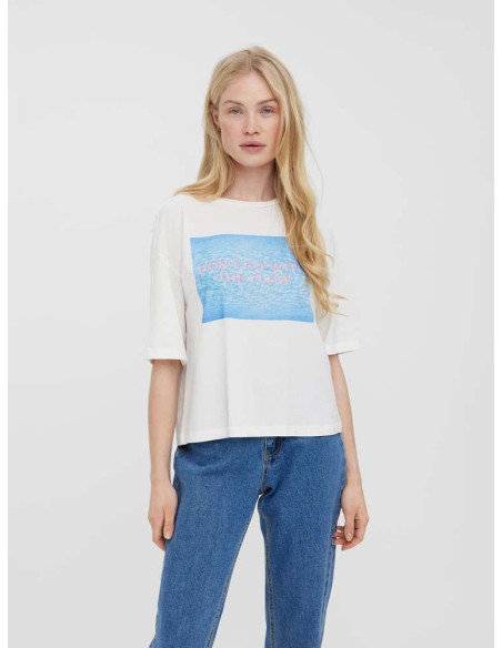 Vero Moda - T-SHIRT FEM KNIT OCO100