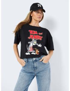 Noisy May - NMAMY S/S O-NECK SEMI CROP TOM TEE BG