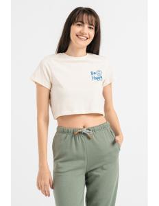 Noisy May - NMFRAN  CROPPED PRINTED T-SHIRT