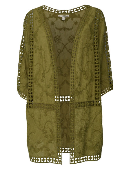 ESPRIT - EMBROIDERED KIMONO WITH LACE