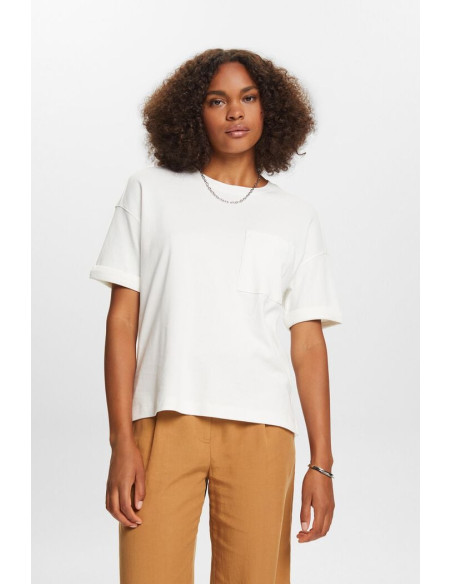 ESPRIT - Oversized t-shirt with a patch pocket