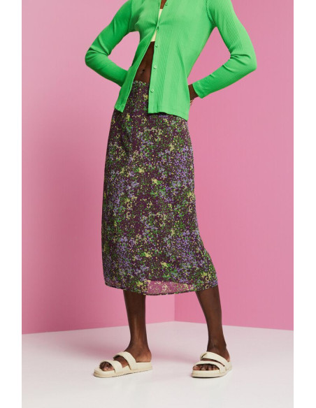 ESPRIT - Patterned chiffon midi skirt