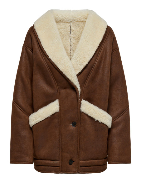 ONLY - ONLYLVA FAUX SUEDE BONDED COAT OTW