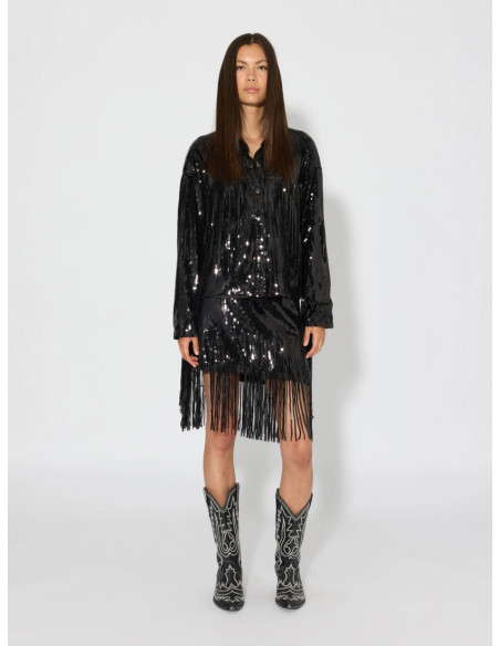 Somethingnew by Vero Moda - SNMIA HW FRINGE MINI SEQUIN SKIRT - WST