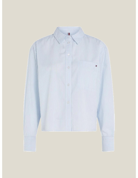 Tommy Hilfiger - STRIPE BOXY EASY FIT LS SHIRT