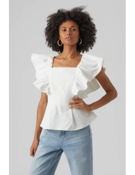 Vero Moda - VMELLY SL SQUARE NECK BLOUSE VMA