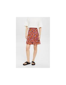 ESPRIT - Floral skirt with flounced hem