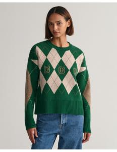 Gant - SUPERFINE ARGYLE C-NECK