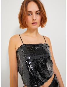 JJXX - JXAVA SEQUIN STRAP CROP TOP WVN