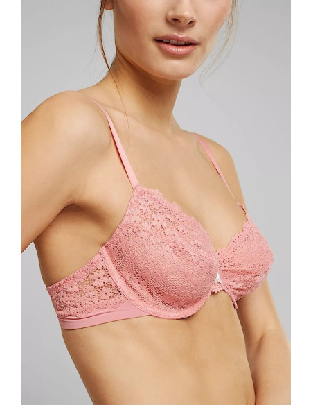 ESPRIT - Recycled: underwire bra with lace