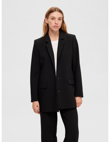 SELECTED FEMME - SLFRITA LS RELAXED BLAZER BLACK NOOS