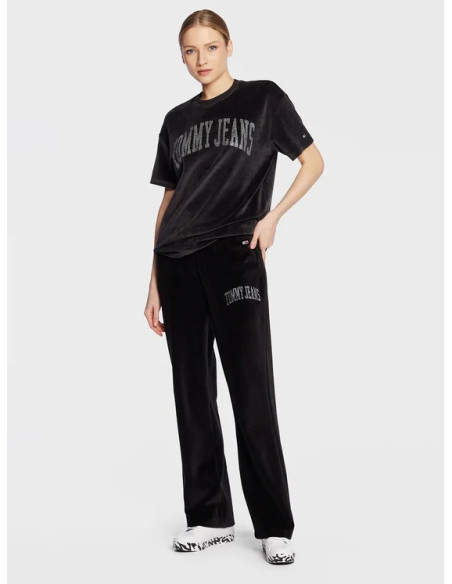 Tommy Jeans - TJW RHINESTONE VELOUR SWEATPANT