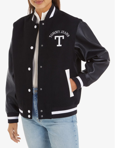 Tommy Jeans - TJW ZIP OFF SLEEVE LETTERMAN