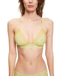 ESPRIT - Non-wired bra with lace and pattern