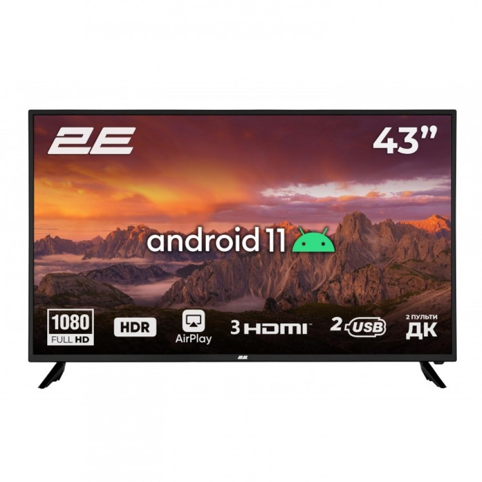 2E 43A06K 43 "FHD LED Android Black Smart