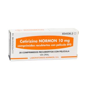 Cetirizine Normon - ცეტირიზინი ნორმონი 10მგ 20 ტაბლეტი