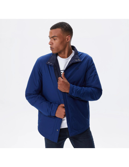 Lacoste - Lacoste Men&#039;s Hooded Monogram Navy Blue Coat