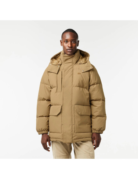 Lacoste - Mens Removable Hood Midi Puffer Jacket