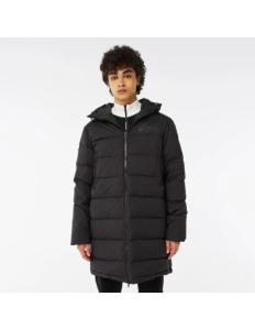 Lacoste - Lacoste Mens Hooded Quilted Black Coat