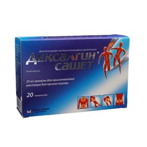 Dexalgin sachet - დექსალგინი საშეტი 25გ 20 ცალი