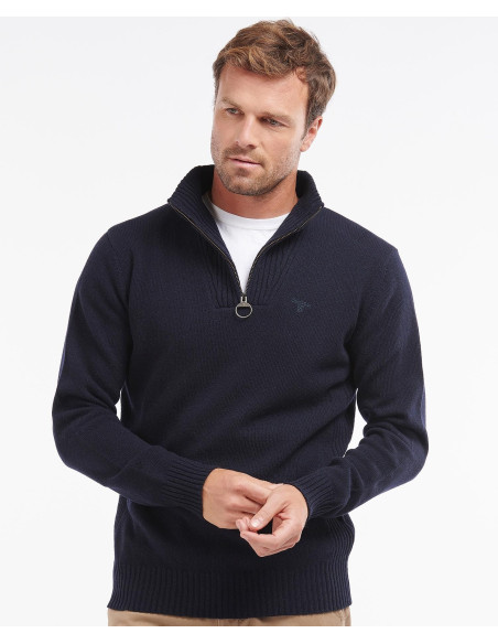 Barbour - barbour essential l/wool half zip