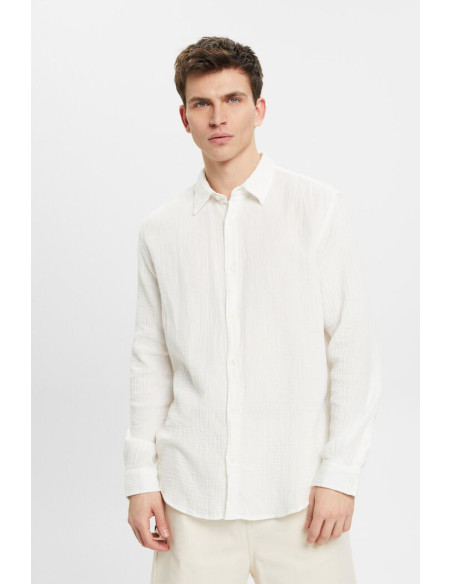 ESPRIT - Sustainable cotton muslin shirt