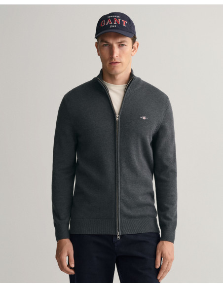 Gant - CASUAL COTTON ZIP CARDIGAN