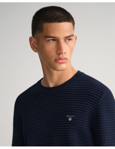 Gant - D1. COTTON TEXTURE C-NECK