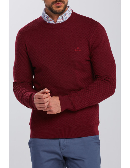 Gant - D1. MERINO TEXTURE CREW