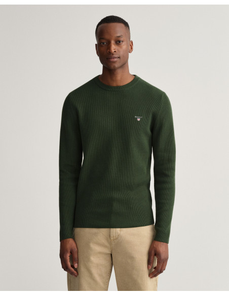 Gant - D1. RIB TEXTURE C-NECK