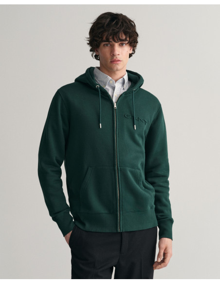 Gant - EMBOSSED FULL ZIP HOODIE