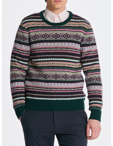 Gant - MULTI COLOUR FAIR ISLE C-NECK