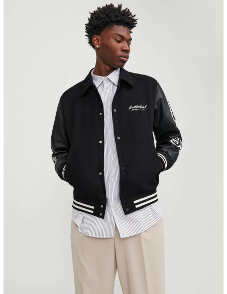 Jack &amp; Jones - JORVARSITY WOOL BLEND BOMBER