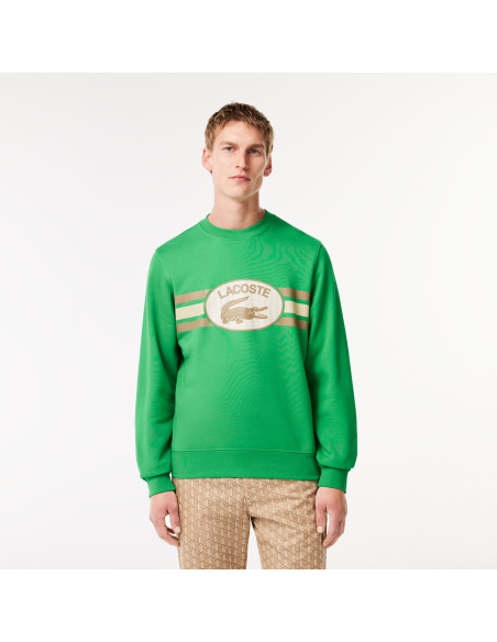 Lacoste - MEN&#039;S LOOSE FIT MONOGRAM FLEECE SWEATSHIRT