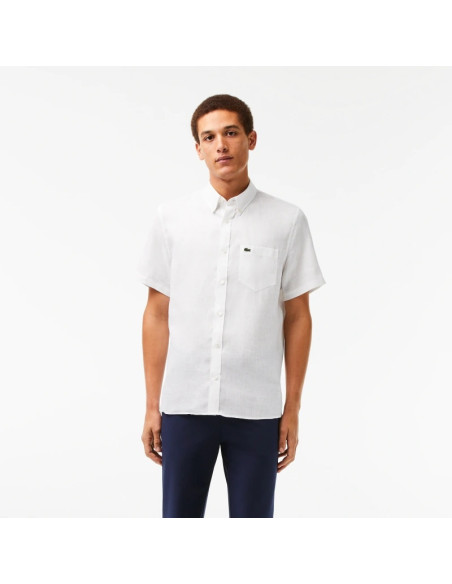 Lacoste - Men&#039;s Lacoste Short Sleeve Linen Shirt