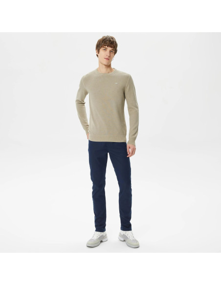 Lacoste - Men&#039;s Lacoste Striped Organic Cotton Jersey Sweater