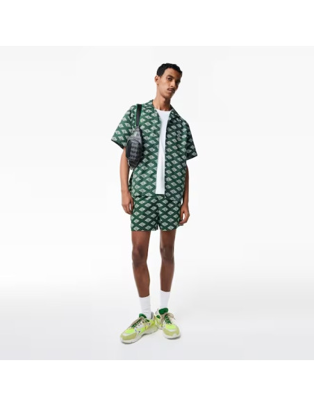 Lacoste - Men&#039;s Short Sleeve Monogram Print Shirt