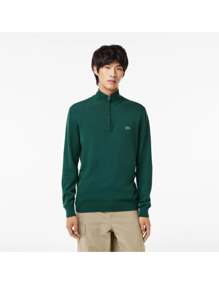 Lacoste - Men&#039;s Zippered Organic Cotton Sweater