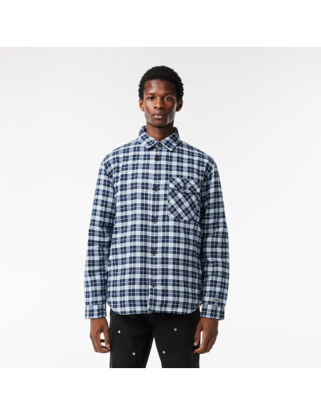 Lacoste - Mens Checked Overshirt with Quilted Lining