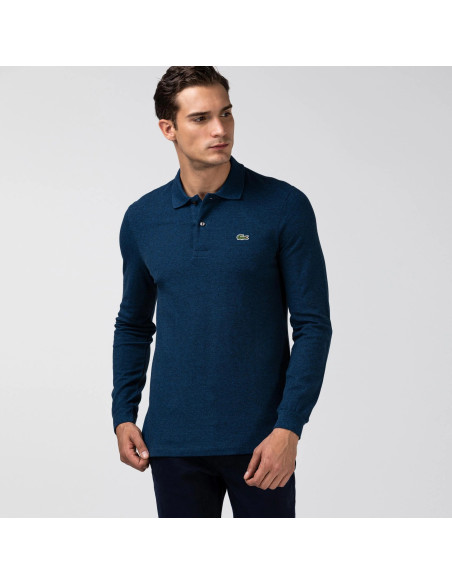 Lacoste - Mens Original L.12.12 Long Sleeve Heathered Cotton Polo