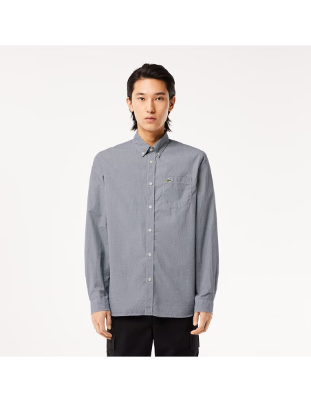 Lacoste - Mens Regular Fit Gingham Poplin Shirt