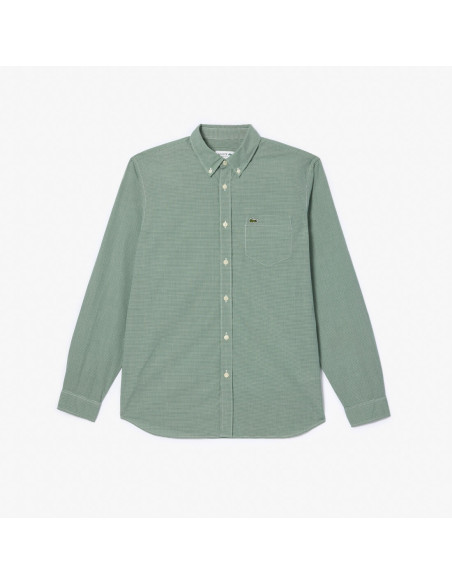 Lacoste - Mens Regular Fit Gingham Poplin Shirt