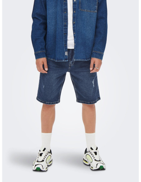 ONLY & SONS - ONSAVI SHORTS BLUE DAM PK 2105