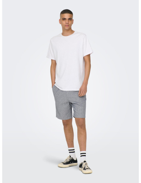 ONLY & SONS - ONSLINUS LIFE 0006 LINEN MIX SHORT NOOS