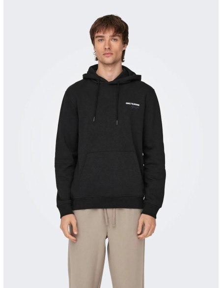 ONLY &amp; SONS - ONSBRETT REG LOGO SWT HOODIE