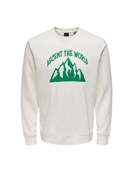 ONLY &amp; SONS - ONSCARL REG MOUNTAIN CREW NECK SWEAT