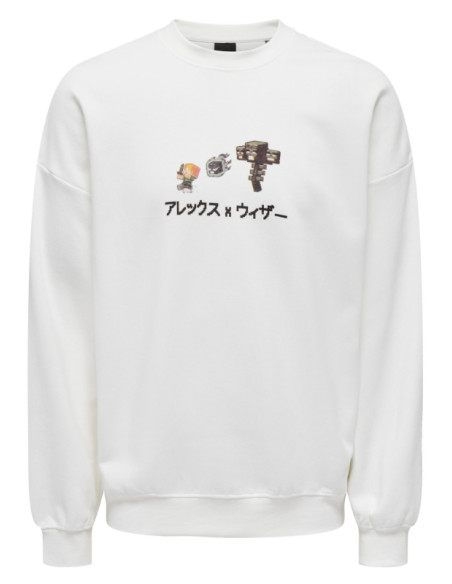ONLY &amp; SONS - ONSMINECRAFT VINTAGE FIT CREW NECK SWEAT