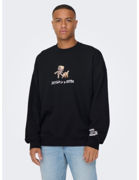 ONLY &amp; SONS - ONSMINECRAFT VINTAGE FIT CREW NECK SWEAT