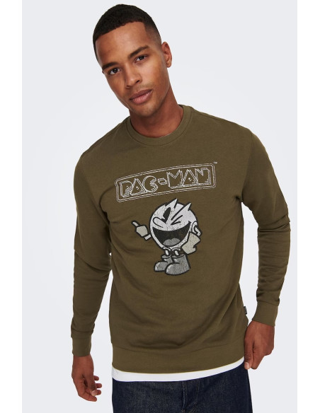 ONLY &amp; SONS - ONSPACMAN REG CREW NECK SWEAT